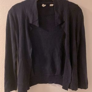 Moth Dark Blue Open Cardigan